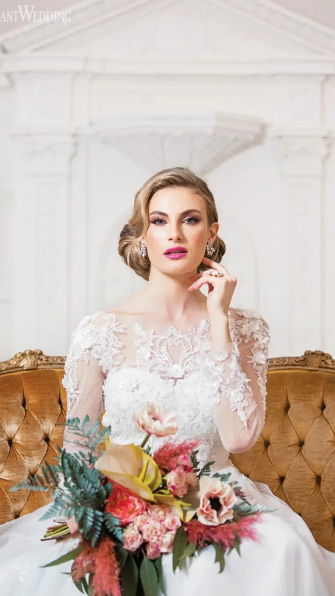 elegant wedding rose quartz wedding fit for a queen9 683x1024