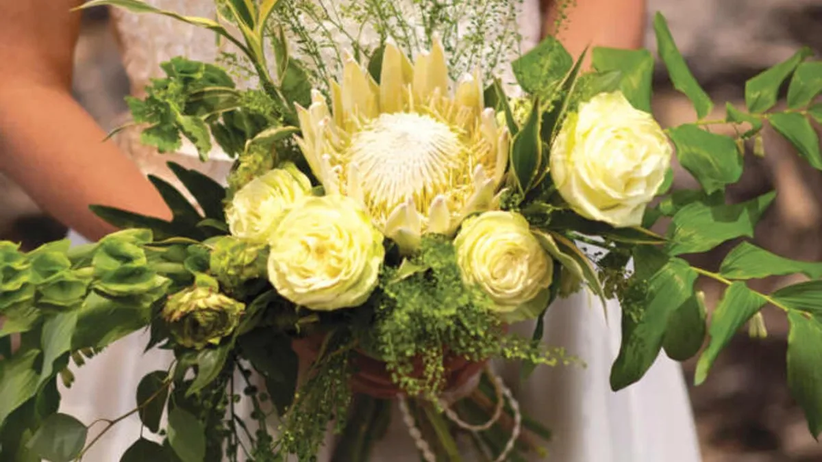 elegant wedding rustic garden wedding with twinkling lights15 682x1024