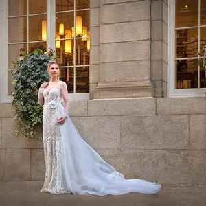 modern lace mermaid dress montreal wedding dresses custom made lilia haute couture