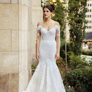 long sleeve mermaid gown montreal lilia haute couture wedding dreses 683x1024