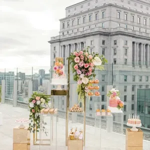 elegant wedding glamorous tropical wedding on a rooftop10