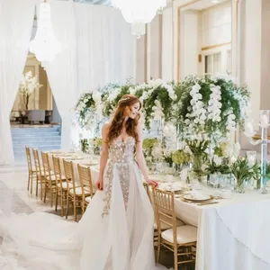 elegant wedding heavenly all white wedding featuring orchids17